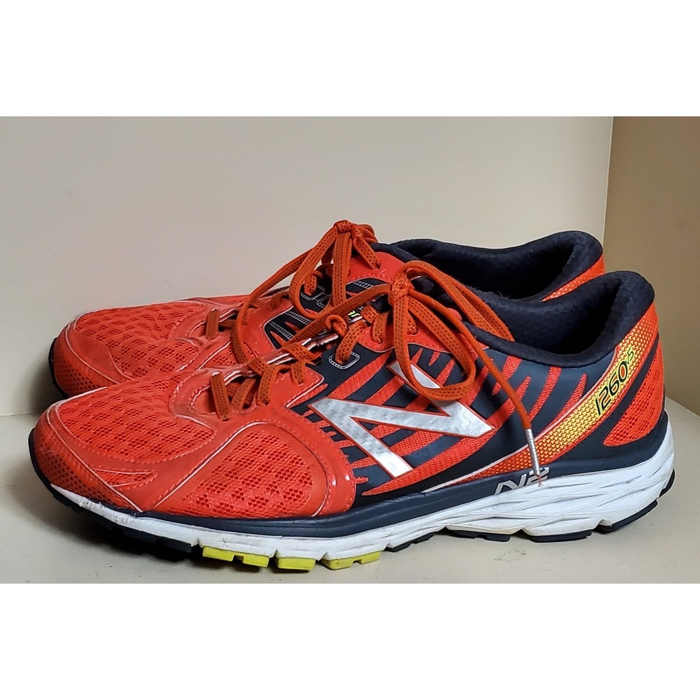 New Balance 1260v5 Orange Yellow Running Lightweight Lace Up Mens‎ Size 9 Wide